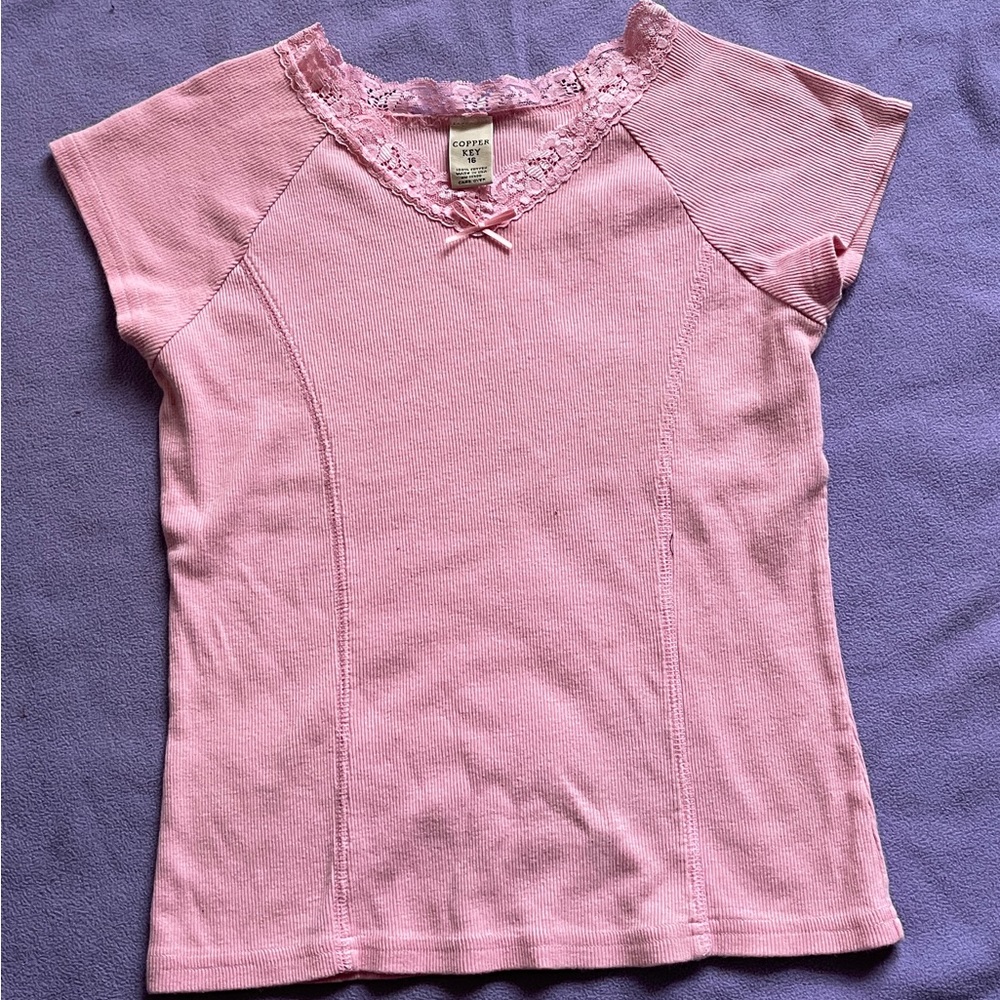 Pink Mid length top